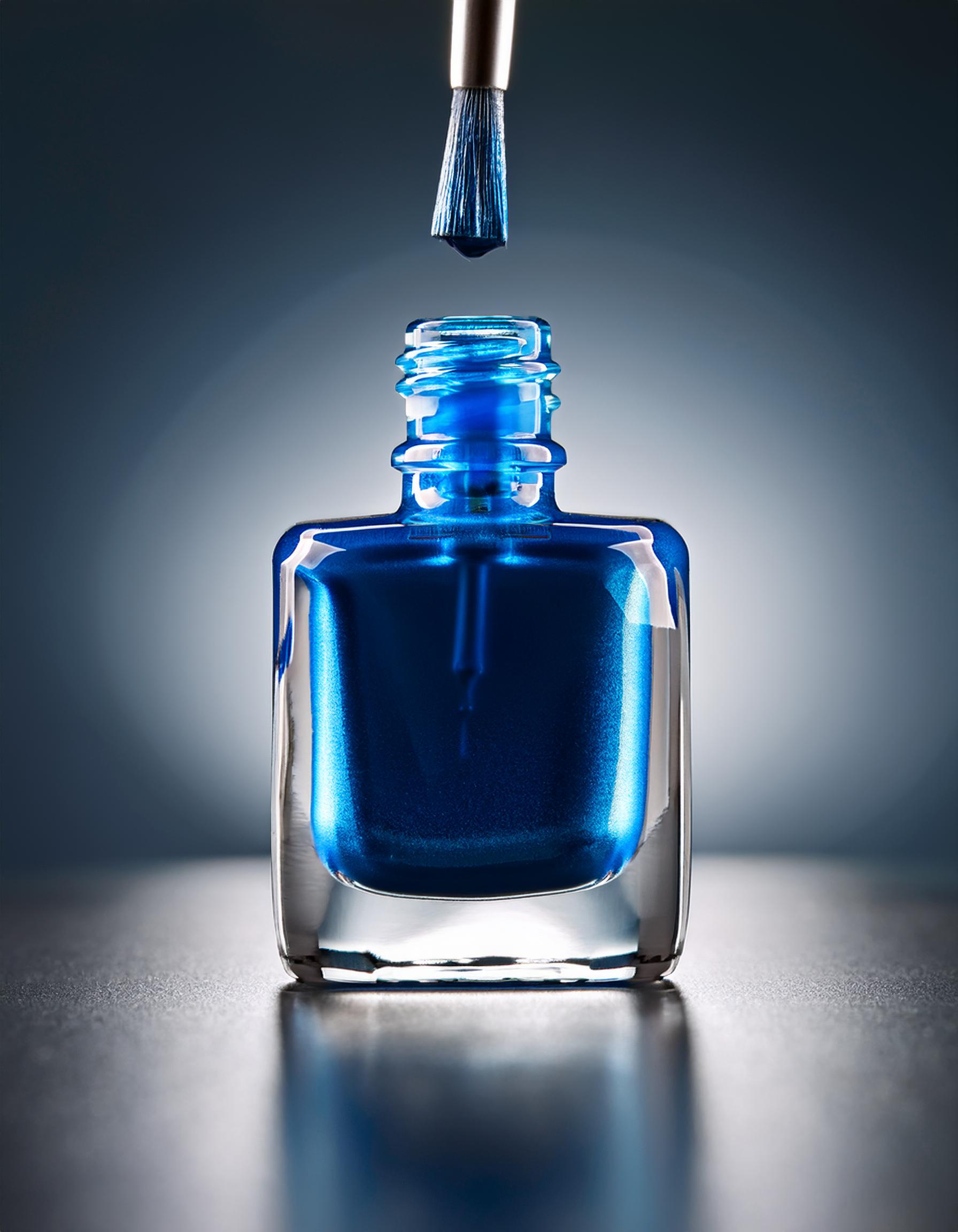 Firefly fill glass bottle with blue nail polish and add a brush 2160